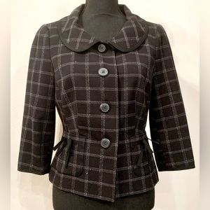 Semantik Blazer from Nordstrom. Size 4. Black & White. Bows on pockets. Used